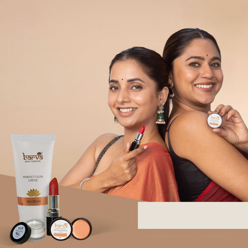 Lipstick, Perfect Glow Creme, Foundation & Silver Pearl Highlighter